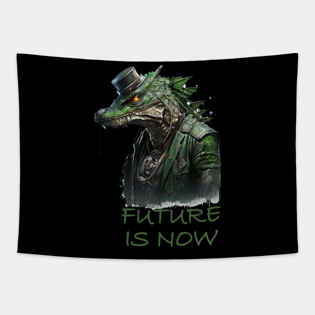 Furure is now - gator Tapestry by jc007