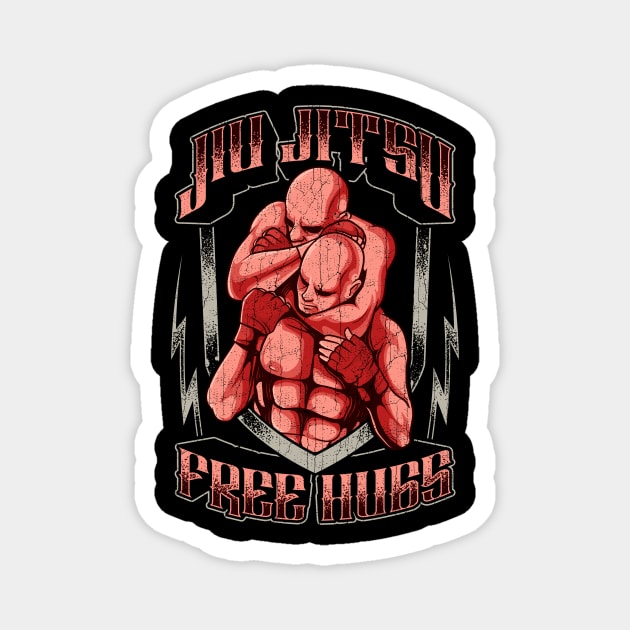 Jiu Jitsu Free Hugs Funny BJJ Pun Martial Arts Magnet by theperfectpresents