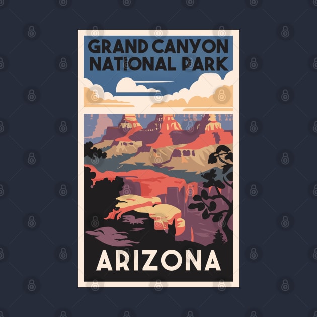 A Vintage Travel Art of the Grand Canyon National Park - Arizona - US by goodoldvintage