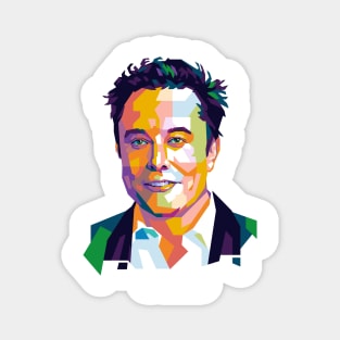 Elon Musk Popart Uncurve Magnet