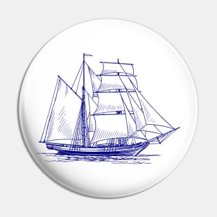 Minimal Boat Design Pin