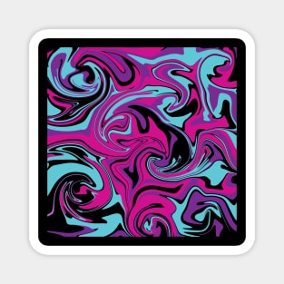 Spill - Pink, Purple, Blue and Black Magnet