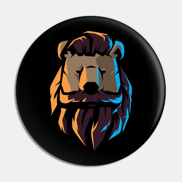 hipster bear Pin by Aksa Inov