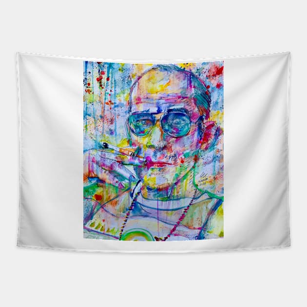 HUNTER S. THOMPSON watercolor portrait .1 Tapestry by lautir