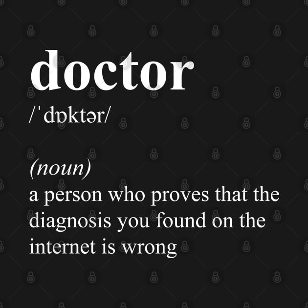 Funny Doctor Job Title Definition by JustCreativity