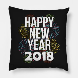 Happy New Year 2018 Pillow