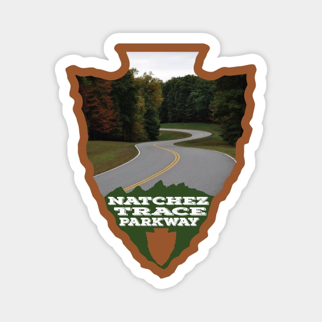Natchez Trace Parkway arrowhead Magnet by nylebuss