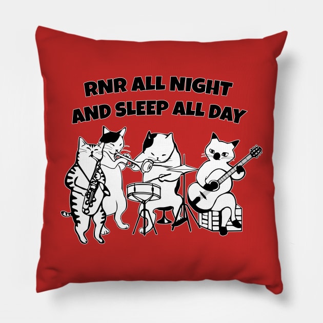 RnR all night Pillow by Kingrocker Clothing