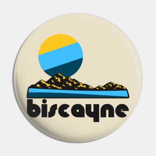 Retro Biscayne ))(( Tourist Souvenir National Park Design Pin
