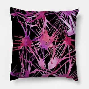 Violet Splash Doodle Pillow