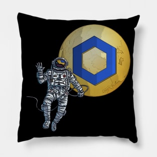 Crypto LINK Hodl Astronaut Chainlink Cryptocurrency Pillow