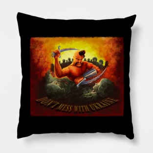 Ukrainian Cossack against Russians Pillow