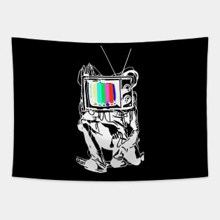 TV Head Colorful Tapestry