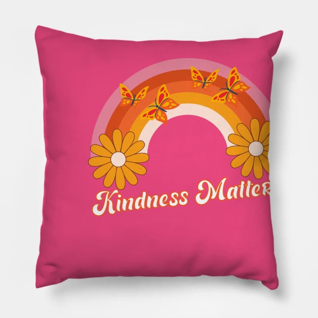 kindness matters Pillow by Drawab Designs