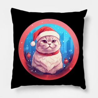 Scottish Fold Cat Xmas, Love Cats Pillow