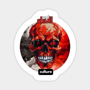 Red Skull Culture, Festival t-shirt, Unisex t-shirt, Skull tees, t-shirts with skulls, men's t-shirts, women's t-shirts, tees, gift ideas Magnet