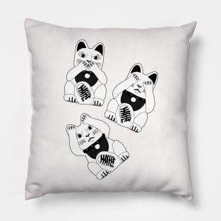 Three Brainy Cats Pillow