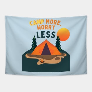 Camp More Worry Less Camping Tapestry