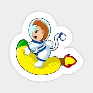 Monkey Banana Astronaut Magnet