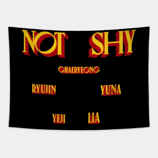 Itzy Not Shy Member Name Tapestry