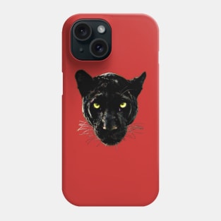 Black Panther (leopard) Head Phone Case