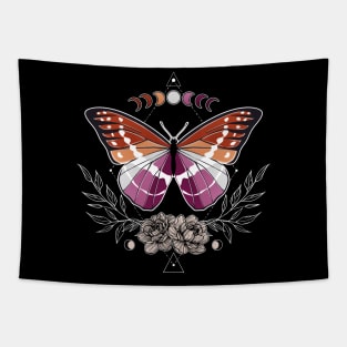 Lesbian Butterfly LGBT Gay Pride Flag Tapestry