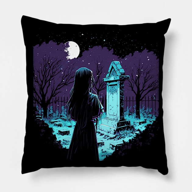 Nocturnal Visit Pillow by Mel0n