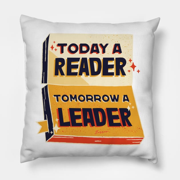 Reader Leader Pillow by LibrosBOOKtique