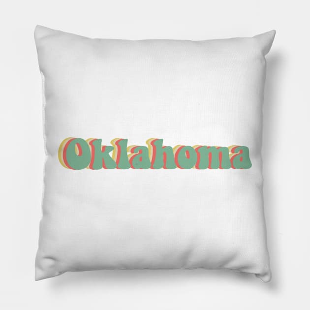 Oklahoma 70's Pillow by JuliesDesigns