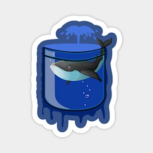 Pocket aquarium - whale Magnet