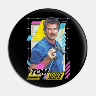 Tom Selleck Retro Vintage Pin