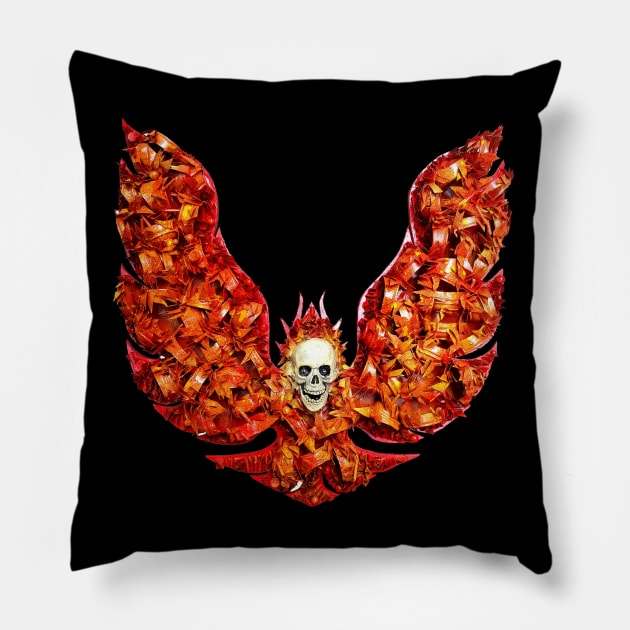 Trans Am Phoenix skull Pillow by OptimusVolts