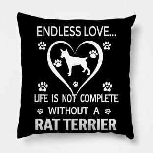 Rat Terrier Lovers Pillow