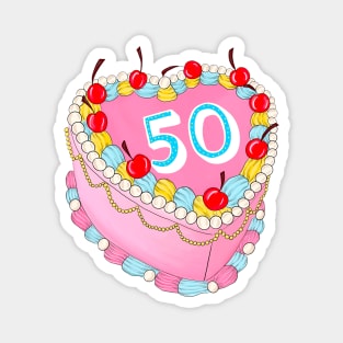 50th Birthday cake Magnet