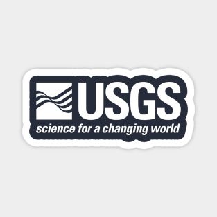 USGS White Logo Magnet