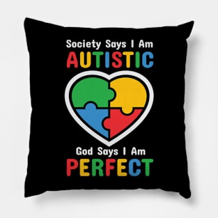 Puzzle Heart Autism Awareness Gift for Birthday, Mother's Day, Thanksgiving, Christmas Pillow