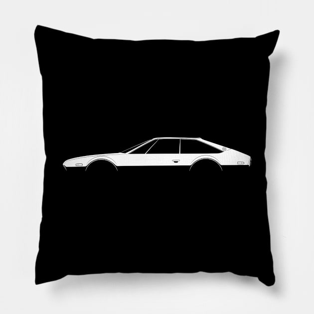 Lamborghini Jarama Silhouette Pillow by Car-Silhouettes