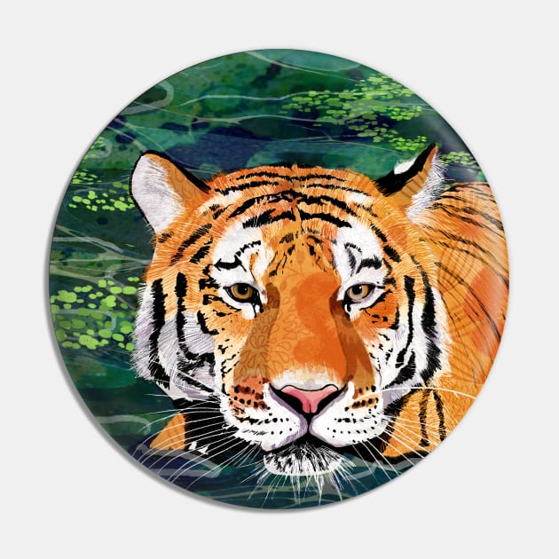 Tiger Pin by KatherineBlowerDesigns