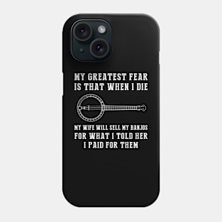 Hilarious Banjo Fear: Don't Sell My Secrets! Phone Case