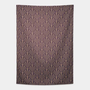 Art Deco Palm Pattern in purple Tapestry