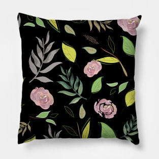 festive watercolor flowers 3 Pillow