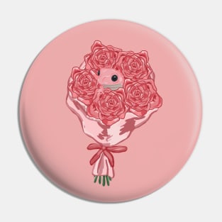 Bouquet of Frog Roses Pin