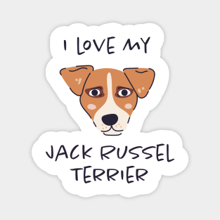 I Love My Jack Russel Terrier Magnet