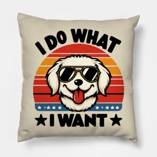 i do what i want funny Dog Pillow