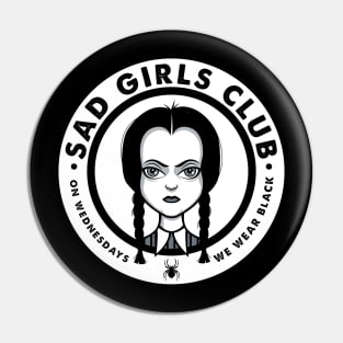 Sad Girls Club - Wednesday Goth Pin