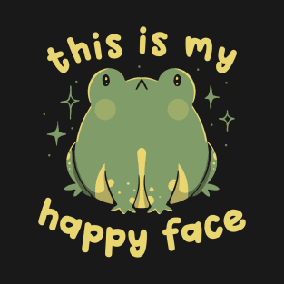 This Is My Happy Face Funny Frog by Tobe Fonseca T-Shirt