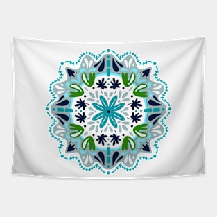 Mantra - Blue Mandala Tapestry