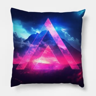 Vaporwave Triangle Chillwave Neon Pillow