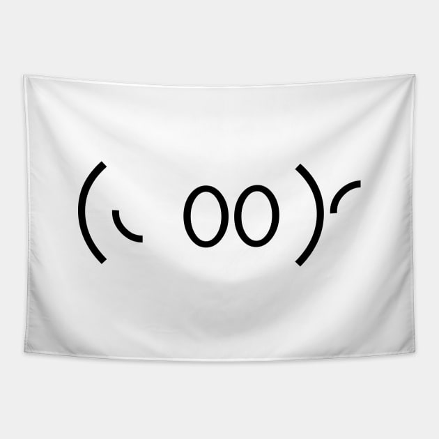 Kaomoji Ghost Japanese Emoticon Tapestry by tinybiscuits