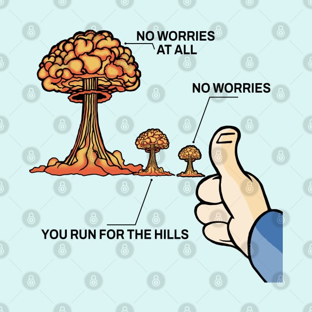 FALLOUT PRINT: Run For The Hills by SPACE ART & NATURE SHIRTS 